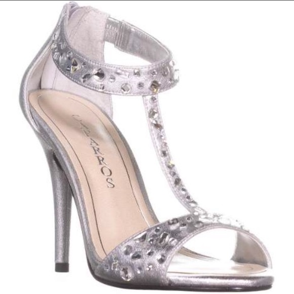 caparros silver heels